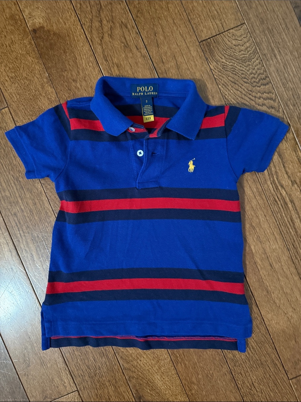 Polo by Ralph Lauren Royal Blue Polo with Red & Navy Stripes